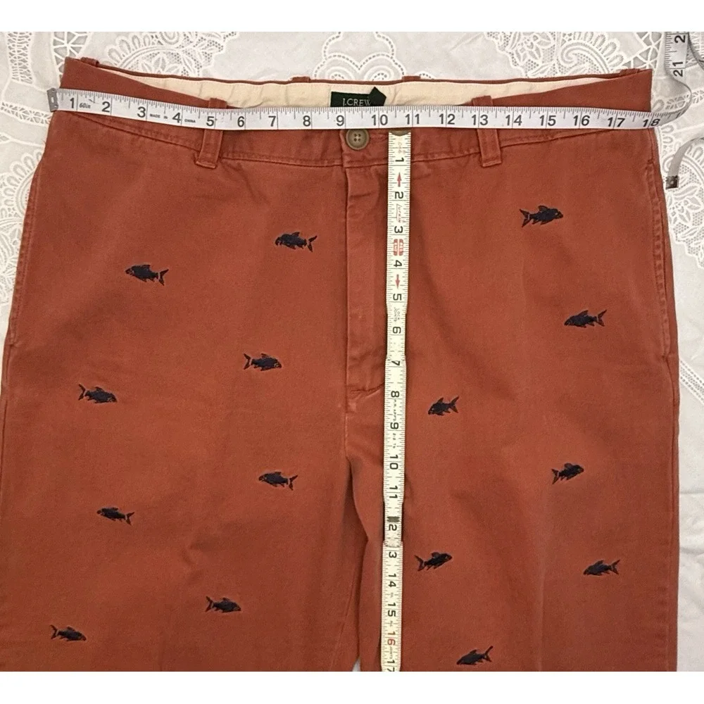 J. Crew‎ Wool Blend Sweater Sz L Blue AA027 NWT & Embroidered Fish Chino 36x30